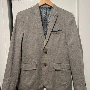 Ted Baker Single-Breasted Linen Blend Blazer